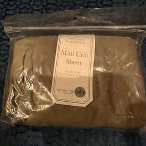 American baby Mini Crib Sheet - Taupe